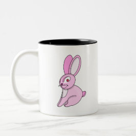 Caneca De Café Em Dois Tons Bonito Fluffy Bunny