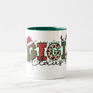 Caneca De Café Em Dois Tons Bonito Gigi Claus