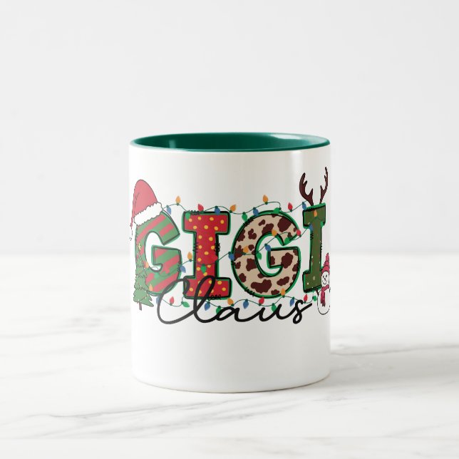 Caneca De Café Em Dois Tons Bonito Gigi Claus (Centro)
