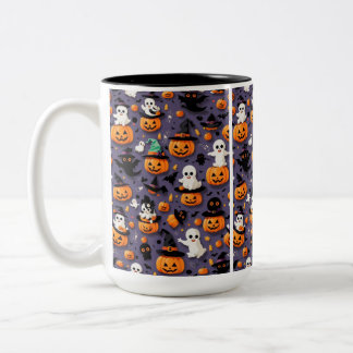 Caneca De Café Em Dois Tons Bonito Halloween
