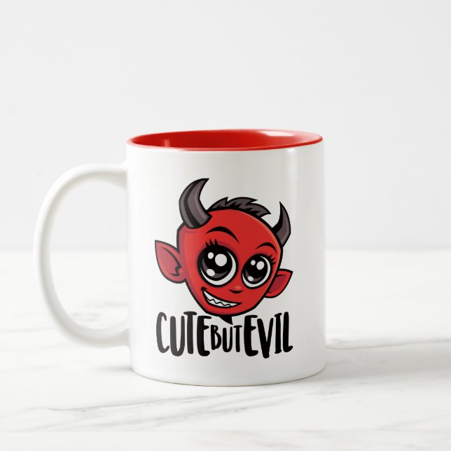 Caneca De Café Em Dois Tons Bonito Mas Mau (Esquerda)