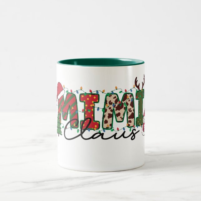 Caneca De Café Em Dois Tons Bonito Mimi Claus (Centro)