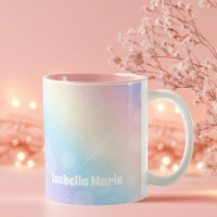 Bonito Pastel Rainbow Sparkle Girly Personalizado
