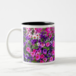 Caneca De Café Em Dois Tons Bonito Petunias
