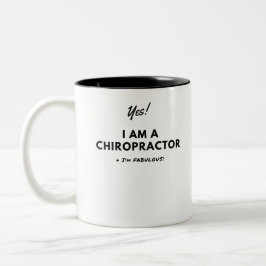 Caneca De Café Em Dois Tons Bonito preto e branco corajoso do Chiropractor