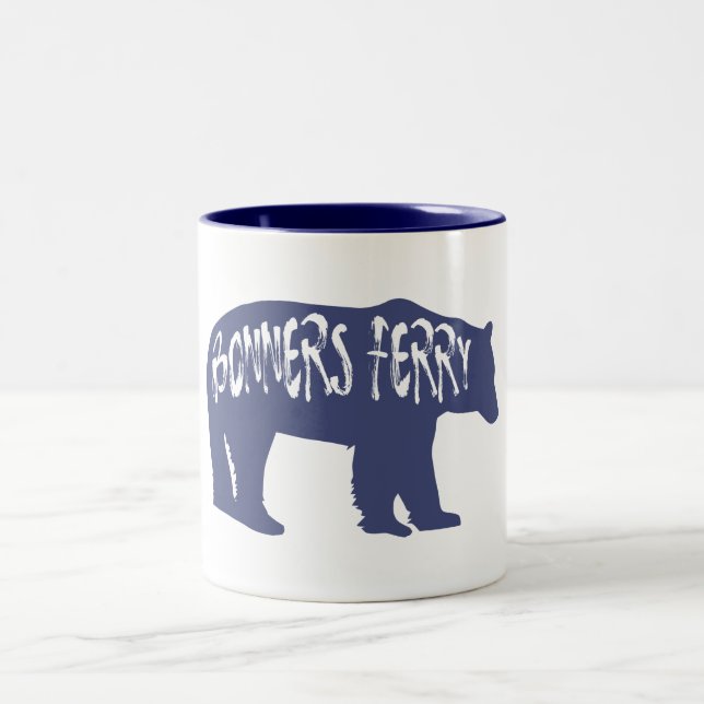 Caneca De Café Em Dois Tons Bonners Ferry Idaho Bear (Centro)