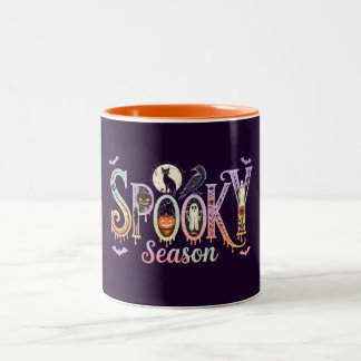 Caneca De Café Em Dois Tons Bons Mogas de Halloween, Feliz Halloween