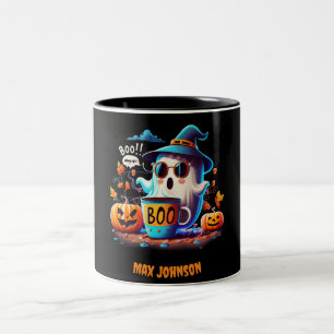 Caneca De Café Em Dois Tons Boo! Halloween - Hocus Pocus Orange Black