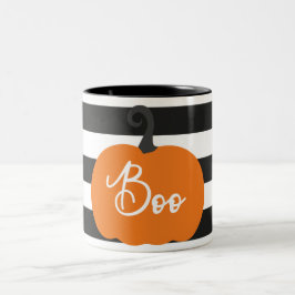 Caneca De Café Em Dois Tons "Boo" Pumpkin Halloween
