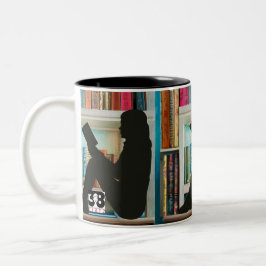 Caneca De Café Em Dois Tons Book Lover