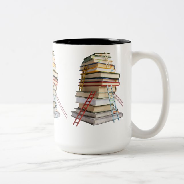 Caneca De Café Em Dois Tons Book Mug Gifts for Book Lovers (Direita)