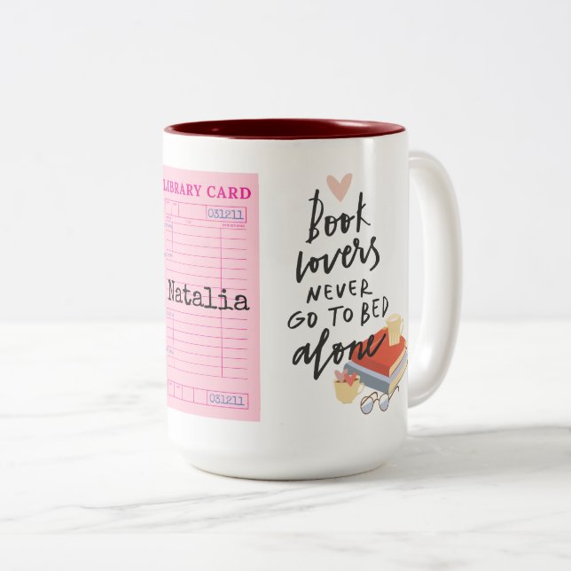 Caneca De Café Em Dois Tons Bookish (Frente Esquerda)