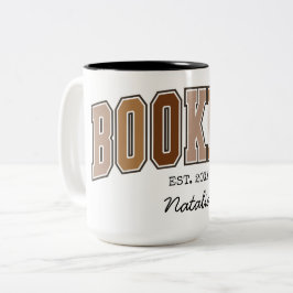Caneca De Café Em Dois Tons Bookish Est. 20XX