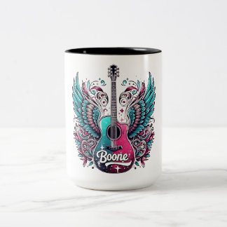 Caneca De Café Em Dois Tons Boone Retro Personalizado Primeiro Nome Boone Men