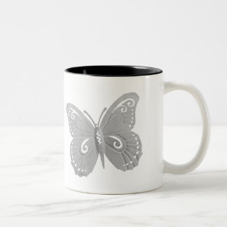 Caneca De Café Em Dois Tons Borboleta