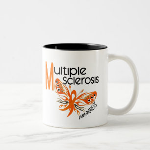 Caneca De Café Em Dois Tons BORBOLETA 3,1 da esclerose múltipla do MS