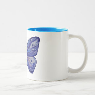 Caneca De Café Em Dois Tons Borboleta Azul Aquarela 325 ml Mug De Dois Tonelad