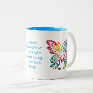 Caneca De Café Em Dois Tons Borboleta - Colores Arco-Íris com Cotação