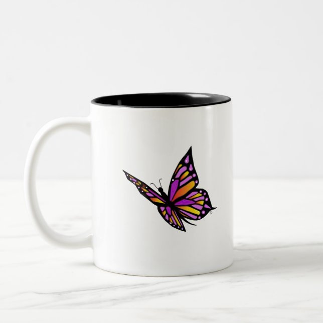 Caneca De Café Em Dois Tons Borboleta do Céu (Esquerda)