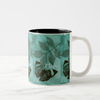 Caneca De Café Em Dois Tons Borboleta Esperança