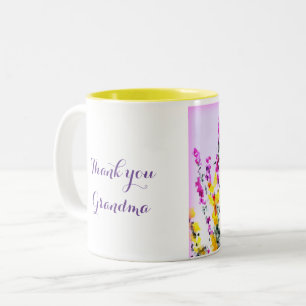 Caneca De Café Em Dois Tons Borboleta Floral Heather Gorse Personalizada