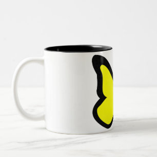 Caneca De Café Em Dois Tons Borboleta Mug