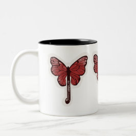 Caneca De Café Em Dois Tons Borboleta Umbrella Fusion Mug