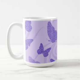 Caneca De Café Em Dois Tons Borboletas Lilac