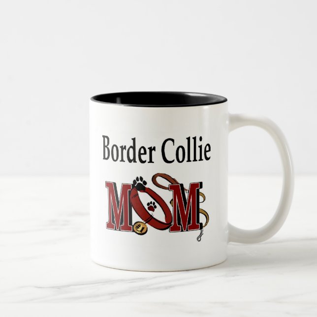 Caneca De Café Em Dois Tons Border Collie Dog MOM (Direita)