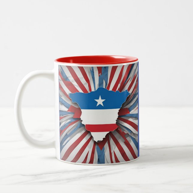 Caneca De Café Em Dois Tons Boricua Pride (Esquerda)
