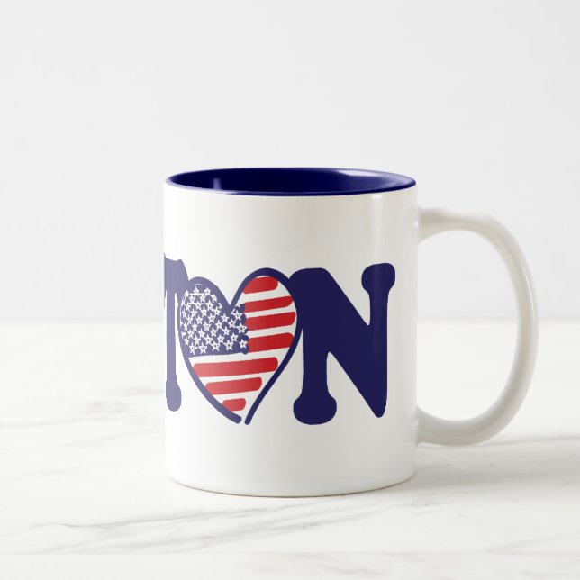 Caneca De Café Em Dois Tons Boston EUA (Direita)