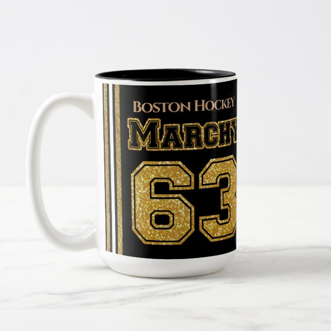 Caneca De Café Em Dois Tons Boston Hockey Marchy 63 (Esquerda)