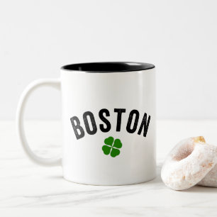 Caneca De Café Em Dois Tons Boston Irish Shamrock