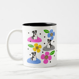 Caneca De Café Em Dois Tons Boston Terrier
