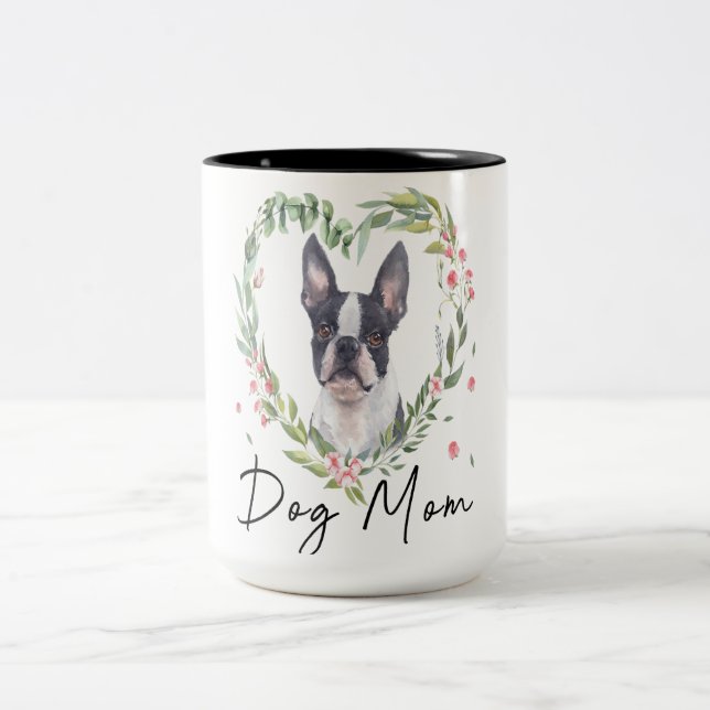 Caneca De Café Em Dois Tons Boston Terrier Mug Tumbler | Presentes De Mug | So (Centro)