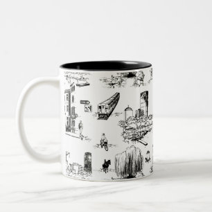 Caneca De Café Em Dois Tons Boston Toile