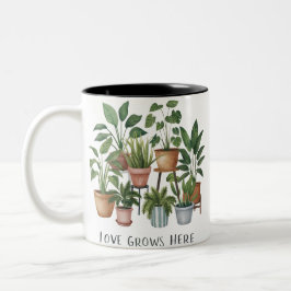 Caneca De Café Em Dois Tons Botanical Coffee Mug