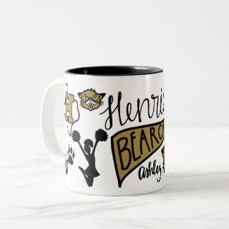 Caneca De Café Em Dois Tons Botão Espiritório Escolar