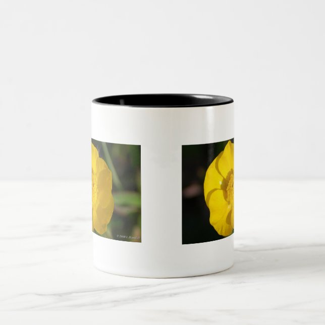 Caneca De Café Em Dois Tons Botões de ouro (Centro)