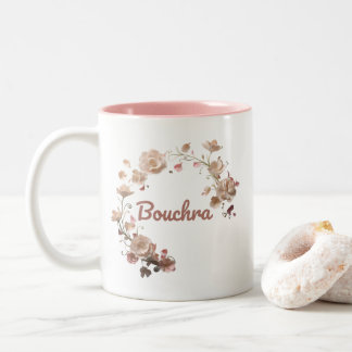 Caneca De Café Em Dois Tons Bouchra Floral Mug