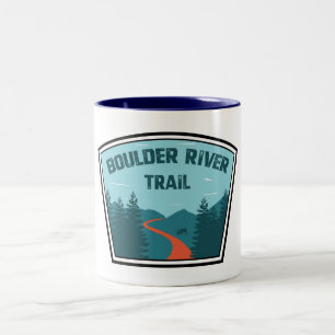 Caneca De Café Em Dois Tons Boulder River Trail Washington
