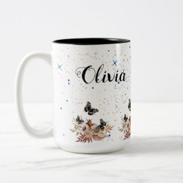 Caneca De Café Em Dois Tons Bouquet floral blooming garden