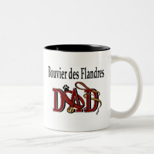 Caneca De Café Em Dois Tons Bouvier Des Flandres Pai Mug