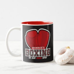 Caneca De Café Em Dois Tons Boxer Boxer Boxer Glove Prize Fighter