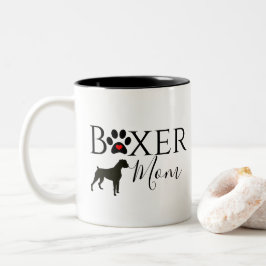Caneca De Café Em Dois Tons Boxer Mãe - Impressão Canina