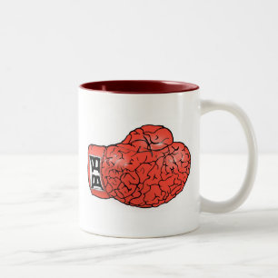 Caneca De Café Em Dois Tons Boxing Brain Mug (Vermelho)
