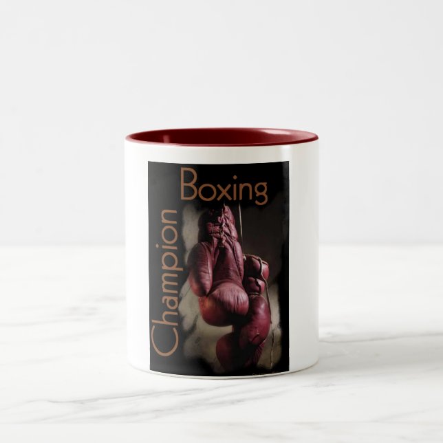 Caneca De Café Em Dois Tons Boxing Champion Mug (Centro)