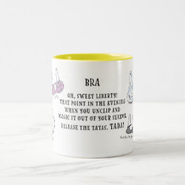 Caneca De Café Em Dois Tons Bra Mug