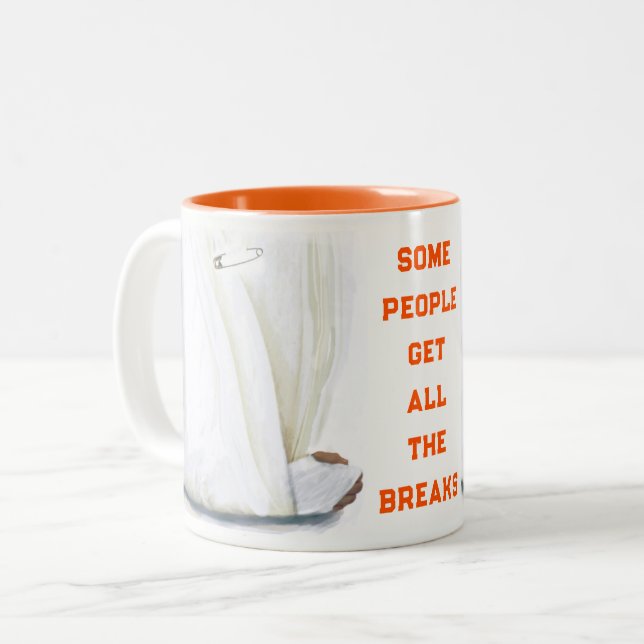 Caneca De Café Em Dois Tons Braço Quebrado Recuperação (Frente Esquerda)