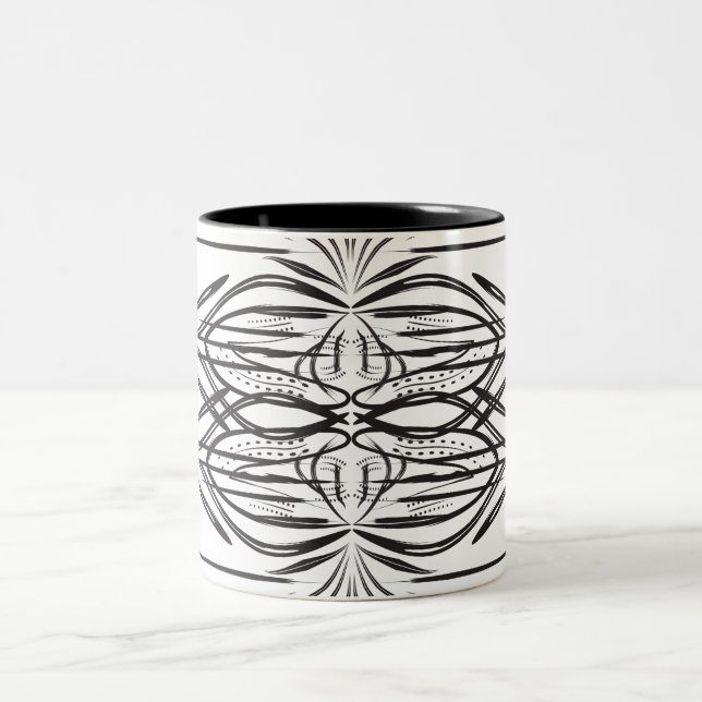 Caneca De Café Em Dois Tons Branca-branca-escura-artística (Centro)